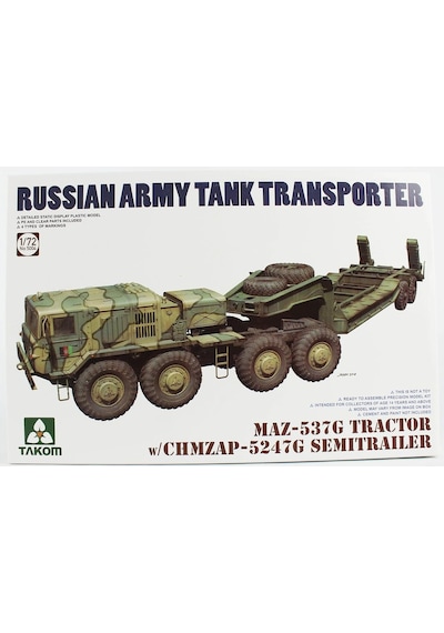 Takom 5004 1/72 Ölçek, Maz-537g Çekici Ve Chmzap-5247g Römorku, Plastik Model Kiti-58203