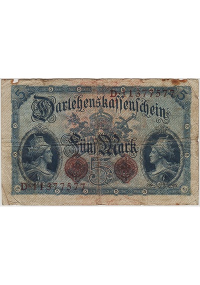 Almanya 5 Mark 1914 Temiz.