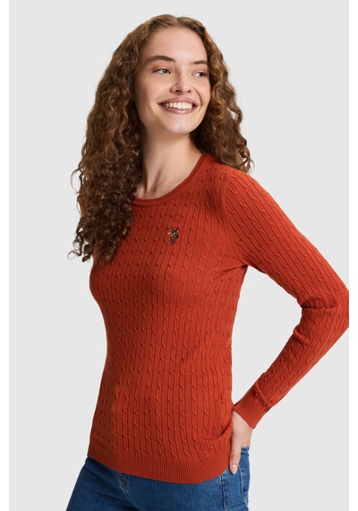 U.S. Polo Assn. Kadın Kiremit Basic Kazak 50331602 Vr031