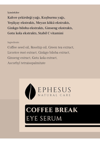 Gözaltı Morluk Ve Torba Giderici, Kırışıklık Karşıtı Serum Coffee Break Eye Serum