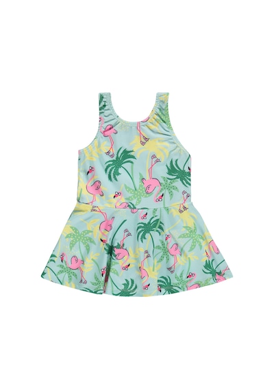 Civil Girls Flamingo Baskılı 2-12 Yaş Mayo - Yeşil Mint