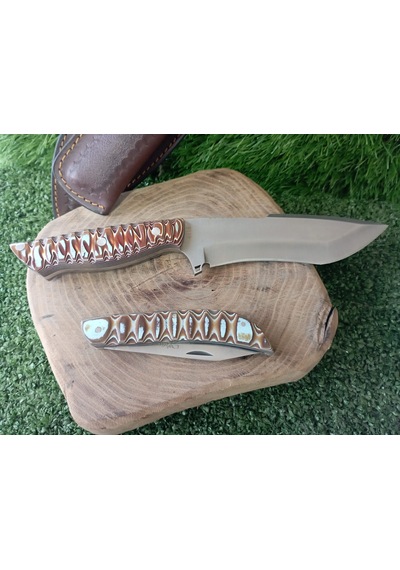 Tctknives El Yapımı Av Kamp Kılıflı Bıçak 1 Kahverengi
