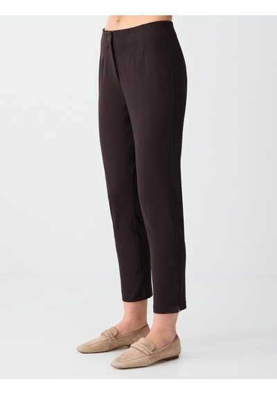 Jimmy Key Jimmy Key Acı Kahve Yüksek Bel Normal Paça Örme Pantolon 6sw186515803 Acı Kahverengi