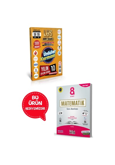 Ünlüler Karması 2025 Lgs Genel Deneme 10 Yayın 10 Deneme- Matematik Soru Bankası Hediye