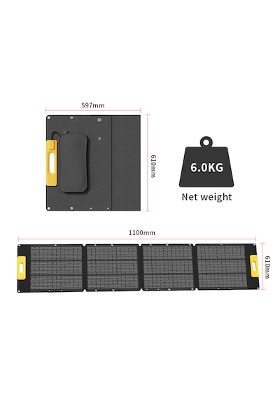 Enerjitem Katlanabilir Taşınabilir Solar Güneş Paneli 200w