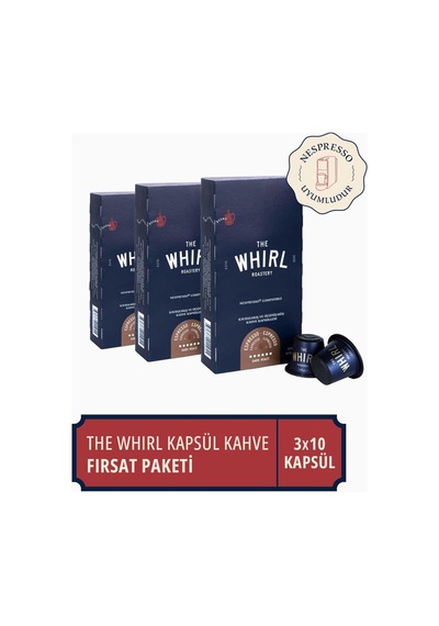 The Whirl Espresso Dark Kapsül Kahve 3'lü Fırsat Paketi 30 Kapsül