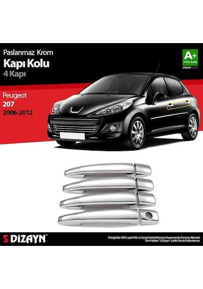 Peugeot 207 Krom Kapı Kolu 4 Kapı 2006-2012