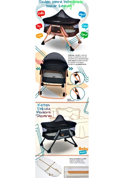 Baby Home 510 Lulla-go Bebek Sepeti Anne Yanı Sepet