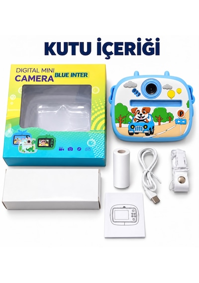 Cmr91 Çocuk Dijital Mini Kamera 1080p Hd 2.0 İnç Ekran Fotorğraf Video Oyun Müzik Usb Şarj Termal Resim Kağıt Baskılı Yazıcı Kamera Video Makinesi Print Kamera