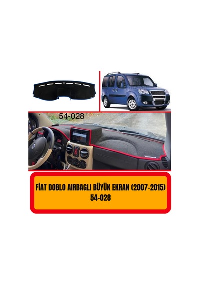 Fiat Doblo 2007-2015 Airbagli Double Ekran ÖN GÖĞÜS / PANEL /  TORPİDO KORUMASI - KILIFI - HALISI