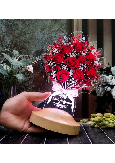 Kırmızı Güller Aşk Buketi Led Lamba Kişiye Özel Kadına, Eşe Ve Sevgiliye Romantik Hediye, Işıklı Solmayan Gül Çiçek Buketi Kırmızı Güller Buketi Kırmızı Güller Aşk Buketi Led Lamba Kişiye Özel Kadına, Eşe Ve Sevgiliye Romantik Hediye, Işıklı Solmayan Gül Çiçek Buketi Kırmızı Güller Buketi