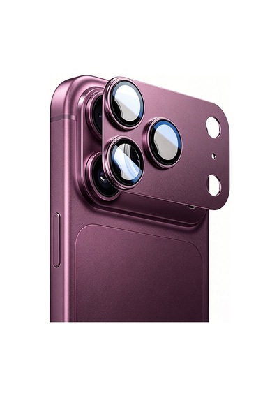 Apple iPhone Uyumlu 18 Pro  Mohseven Sapphire Alüminyum Safir Kamera Lens Koruyucu Mürdüm
