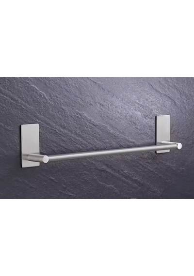 Havluluk Dik Rozetli 42cm Yapışkanlı Paslanmaz Çelik Krom Rengi Krom