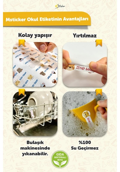 Okul Etiketi Kalem Defter İsimli Etiket Isim Yazılabilen Rapunzel - 190 Adet Özel Yeni Tasarım Beyaz