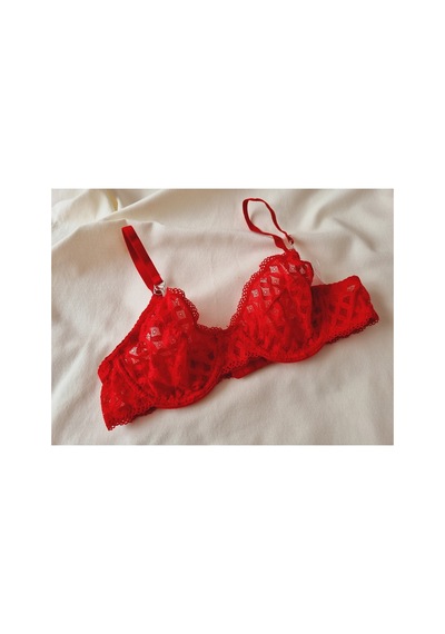 Demirsa Boutique Yılbaşı Renkli Kırmızı Dantelli Bralet Sütyen Takım Kırmızı-160