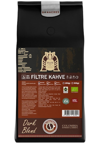 Bonacres Sert İçim Filtre Kahve Öğütülmüş 250 G