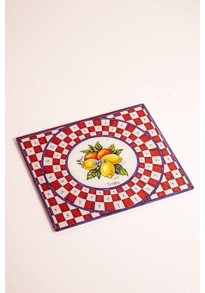 Snippy Amalfi - Cam Kesme Tahtası Cam Kesim Panosu Dekoratf Cam Kesim Tablası 29 X 34 Cm Çok Renkli