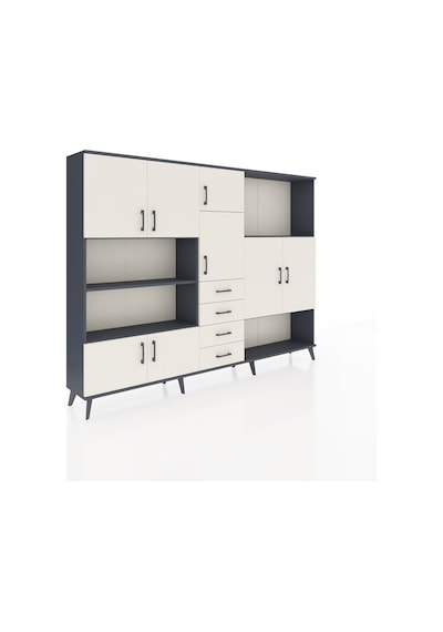 Arges Dolap 10 Raflı 4 Çekmeceli 8 Kapaklı 220x30x163 Antrasit-ay Antrasit-aytaşı Arges Dolap 10 Raflı 4 Çekmeceli 8 Kapaklı 220x30x163 Antrasit-ay Antrasit-aytaşı