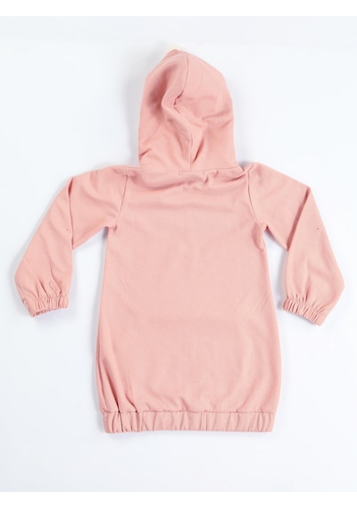 Somon Yumoş Prenses Hoodie Elbise-somon Somon