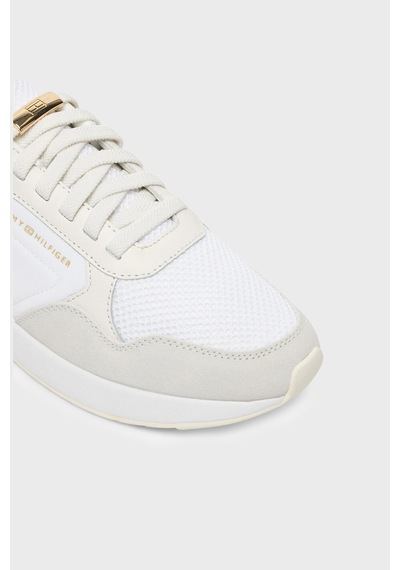 Tommy Hilfiger Logolu Deri Sneaker Ayakkabı Bayan Ayakkabı Fw0fw09465 Ybs Beyaz