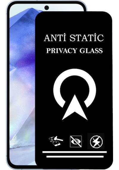 Samsung Galaxy A55 İle Uyumlu Tam Kaplayan Anti Statik Görünmez Safir Ekran Koruyucu Hayalet Cam