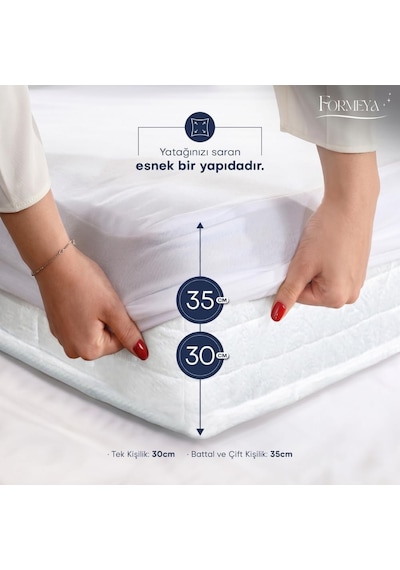Mikro Fitted Su Sıvı Geçirmez Yatak Koruyucu Alez 100 200