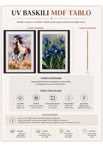 Piyanolu Salon Desenli Dekoratif Mdf Tablo, Çerçeve Görünümlü Ahşap Poster