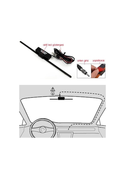 Ürünpark Zendar Elektronik Cam Anteni Am/Fm 63380