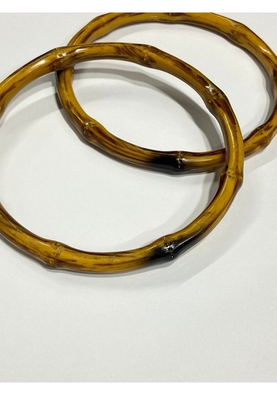 Karantuhafiye Bambu Görünümlü Plastik Çanta Sapı 15 Cm Renkli Çok Renkli