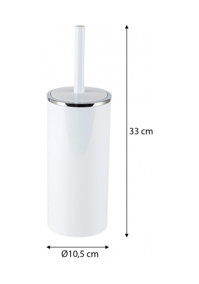 Ansan Ans E34-01 Lenox Beyaz Plastik Tuvalet Fırçası 10,5 X 33 Cm Beyaz