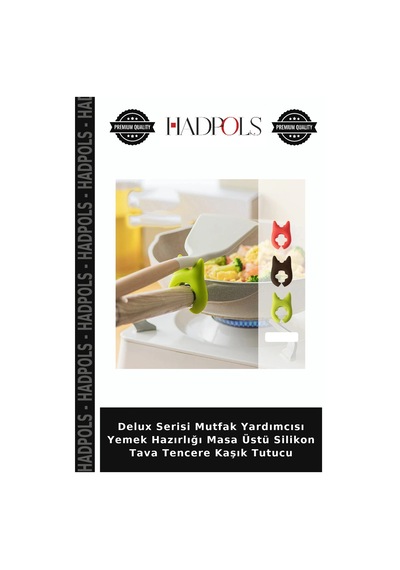 Delux Serisi Mutfak Yardımcısı Yemek Hazırlığı Masa Üstü Silikon Tava Tencere Kaşık Tutucu Çok Renkli