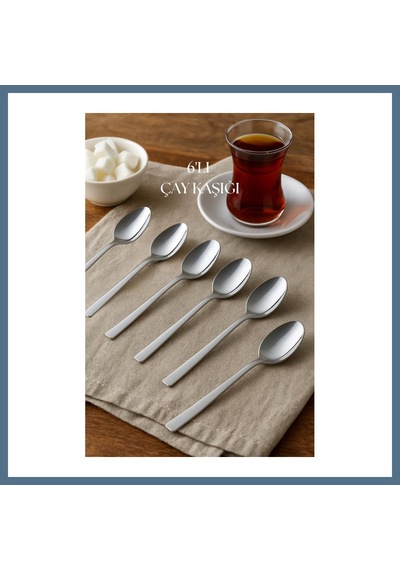 Buradabulabilirsin Paslanmaz Çelik 6 Lı Çay Kaşığı Seti Bbz