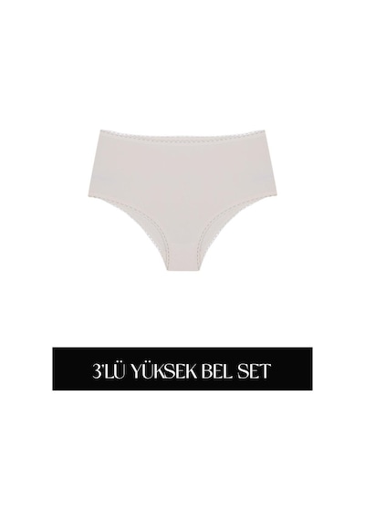 Cotvie Ekru Pamuklu 4'lü Tatil Külot Seti Ekru