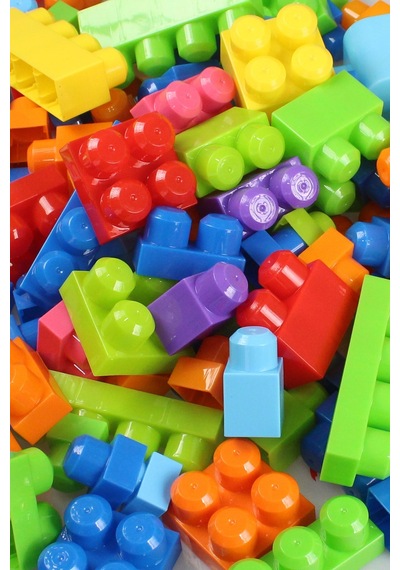 Play Blox Yapı Oyuncakları 107 Parça Kovalı Parlak Renkler Mega Blok Seti 3103