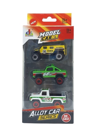 3'lü Araba Off-road Seti - Die Cast - Ds045 Lisinya Çok Renkli