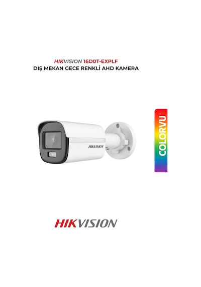 Ds-2ce10df0t-pf 2mp Colorvu Bullet Kamera Gece Renkli