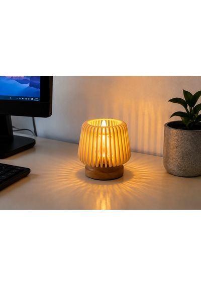 Luma Glow Tealıght Abajür Ahşap