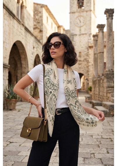 Lela Bayan Şal 6941400 Haki
