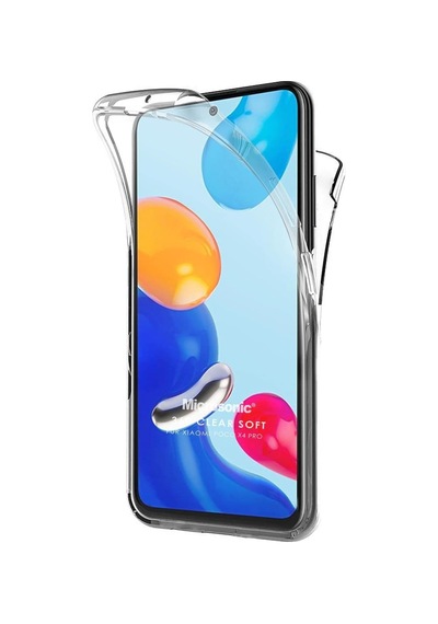 Xiaomi Poco M4 Pro İçin Kılıf 6 Tarafı Tam Full Koruma 360 Clear Soft Şeffaf Poco M4 Pro İle Uyumlu Kılıf - Şeffaf