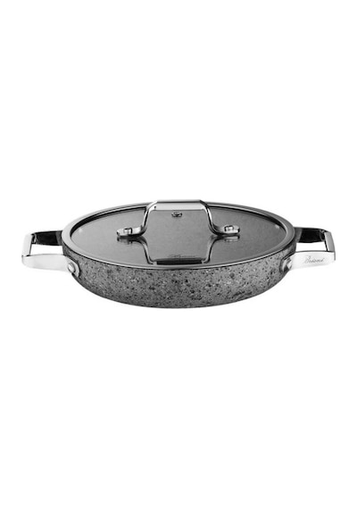 Brioni Stone-age 7 Parça Çizilmez Yanmaz Yapışmaz 18cm 20cm 22cm 3'lü Sahan Omlet Seti Gri