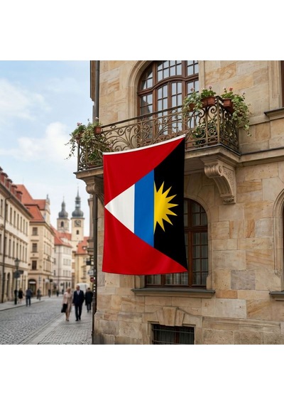 Antigua Ve Barbuda Bayrağı Premium Raşel Kumaş 150x225 Cm Diğer