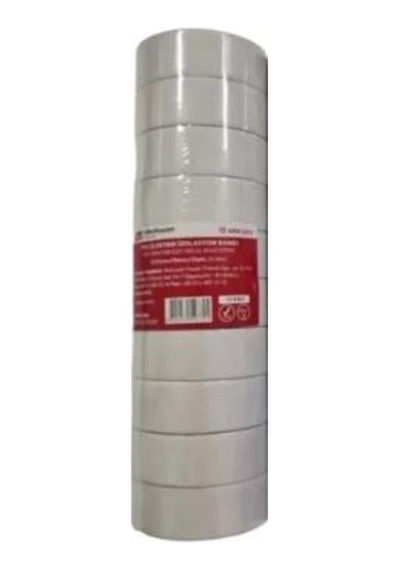 10-19 Izole Bant 10lu Elektrik Bant Beyaz 065133011019