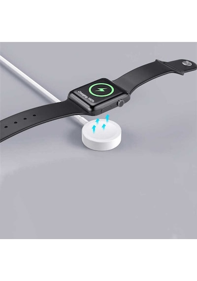 Apple Uyumlu Watch Akıllı Saat Wireless Type-C Şarj Kablosu 1M-Beyaz
