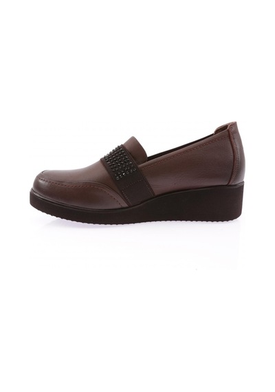Dgn 1094-22k Kadin Kalin Taban Bantli Comfort Ayakkabi 1094-2106-R0685 Kahverengi