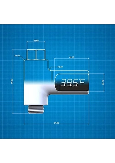 Oem Ls-01 Dijital Duş  Termometresi Gümüş