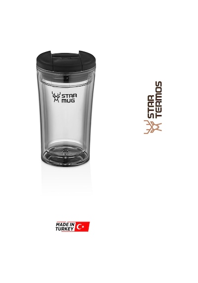 Star Termos Star Mug 250 Ml Şeffaf Seri Piknik Kamp Outdoor Ofis Otel Kafe Okul Kampüs Şeffaf