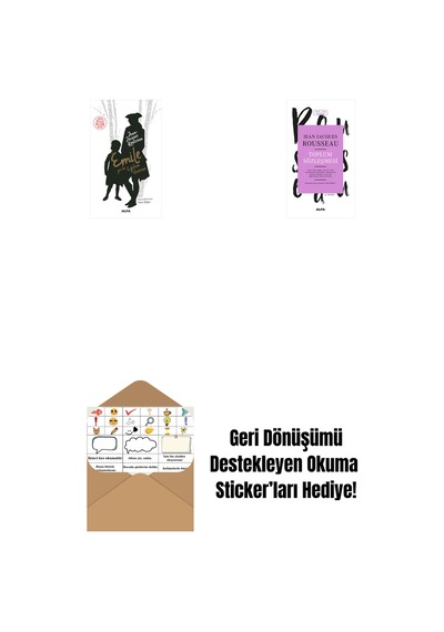 Emile Ya Da Eğitim Üzerine + Toplum Sözleşmesi + Okuma Sticker'ları