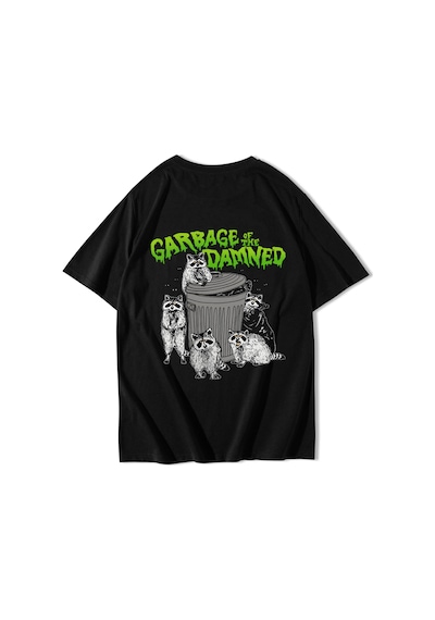 Brz Collectıon Brz Collection Unisex Oversize Garbage Of The Damned T-shirt Siyah