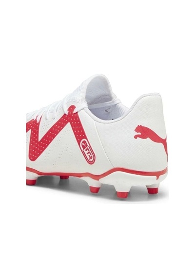 Puma Future Play Fg/ag Erkek Krampon Çim Halı Saha Dynamic Motion Beyaz - Kırmızı