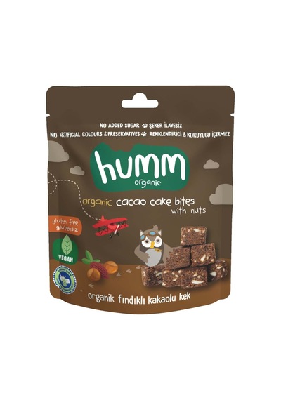 4 Adet Humm Organik Fındıklı Kakaolu Kek 30 G